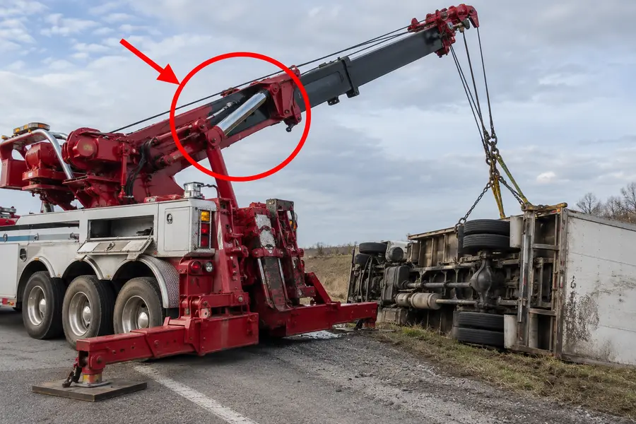 Illustration of rotator wrecker with the monitored part marked